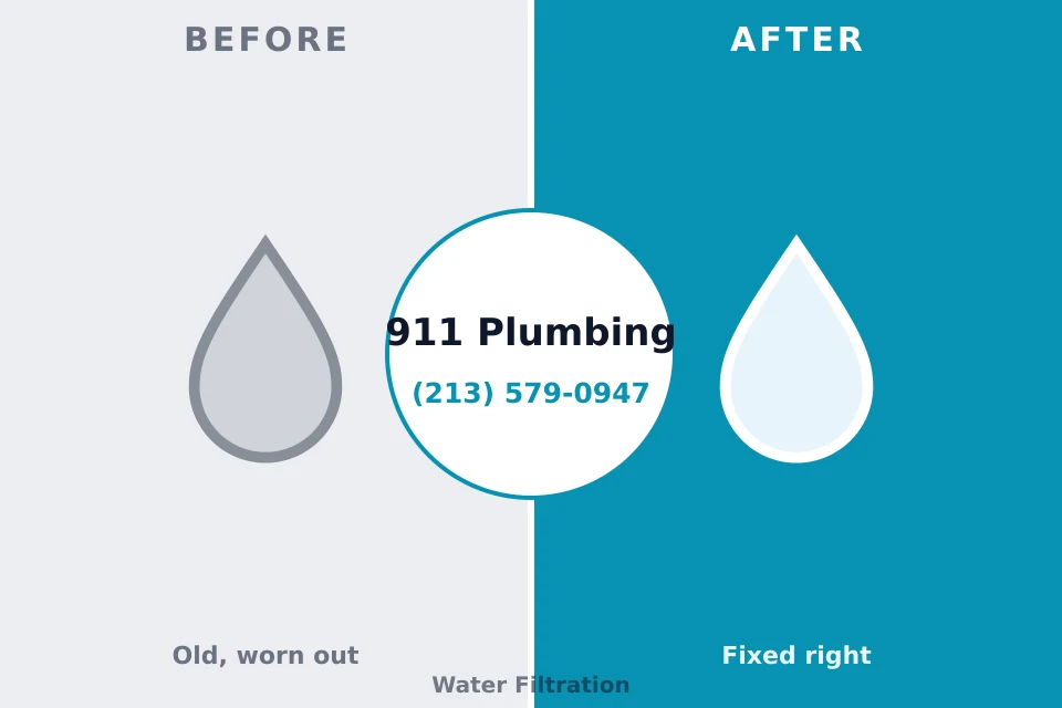 Before and after: plumbing repair Downingtown, PA